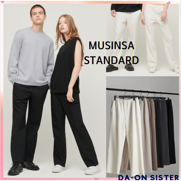 [ Musinsa STANDARD ] กางเกงสแล็กวงกว้าง UNISEX Genderless 10 สีเกาหลีแท้ 100%