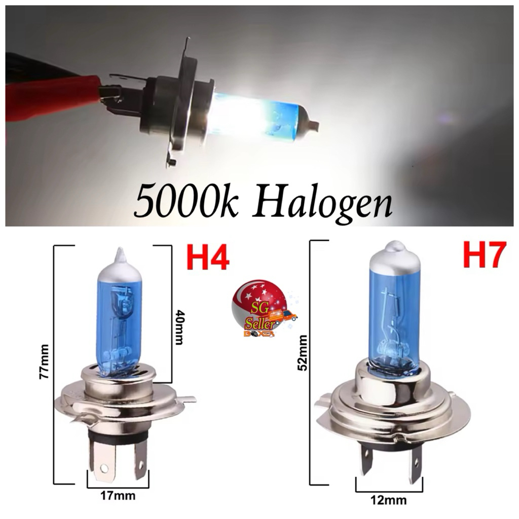 5000k ฮาโลเจน h4 h7 h11 9005 hb3 9012 hir2 h1r2 px22d 80% สีขาว 20% สีเหลือง 12 55w ไม่มีข้อผิดพลาดส