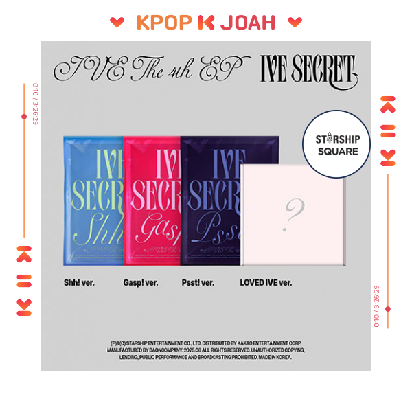 [POB] IVE [IVE SECRET] 4th EP ALBUM (26th Aug.2025)
