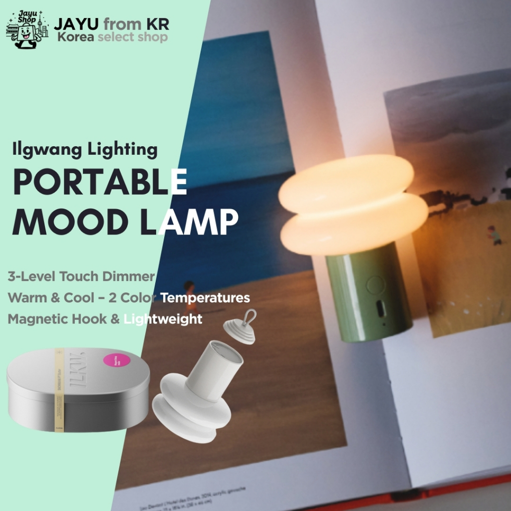 [ILKW] snowman8 โคมไฟอารมณ์แบบพกพา (2/4 สี) – แสงโดยรอบ & usb-c แบบชาร์จไฟได้ / โคมไฟตั้งโต๊ะ l