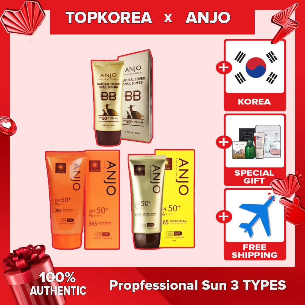 Anjo Propfessional 365 suncream 70g / Natural Cover Snail Sun BB 50g / 365 Sun BB 50g TOPKOREA จัดส่