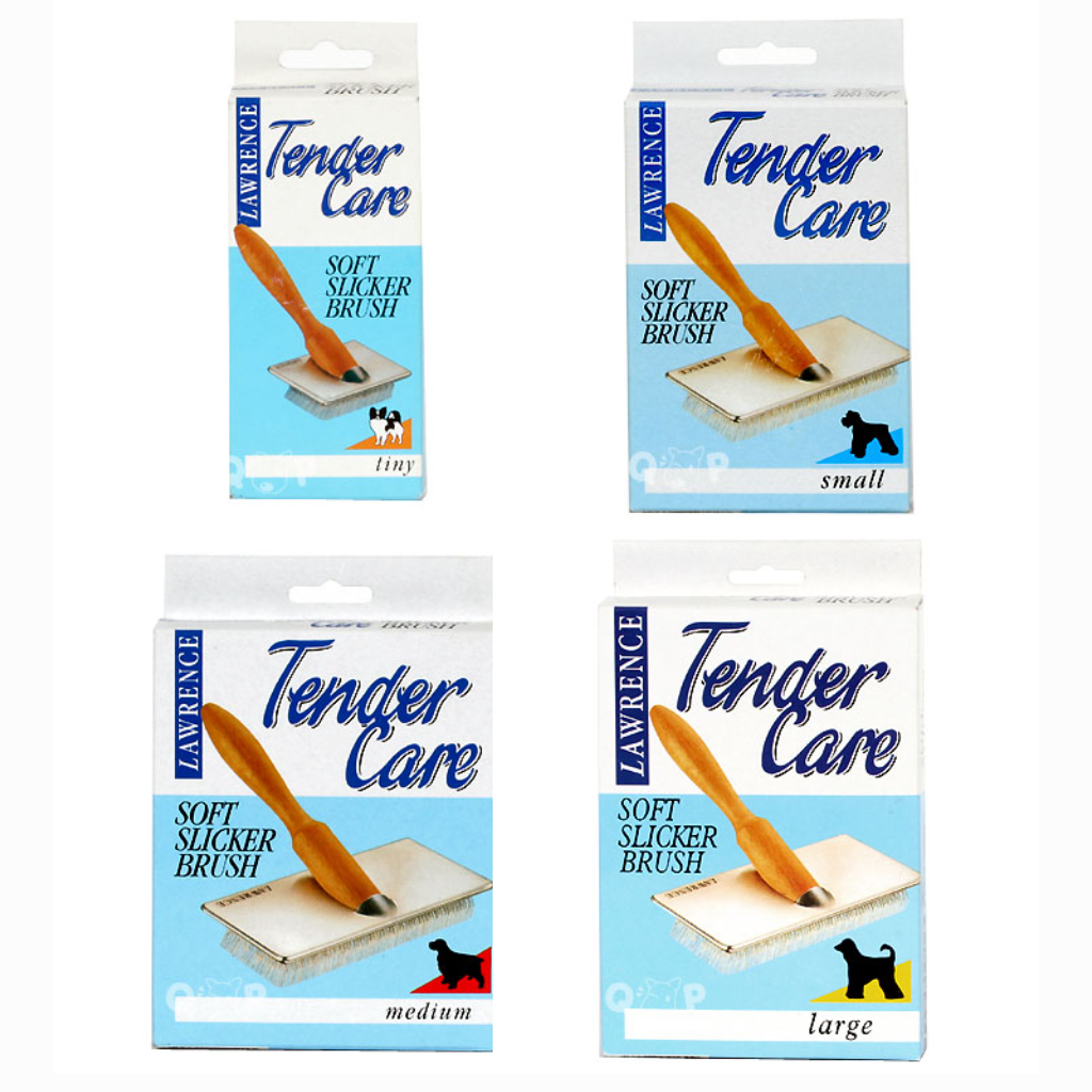 [Lawrence] Tender Care Soft Slicker Brush for Dogs