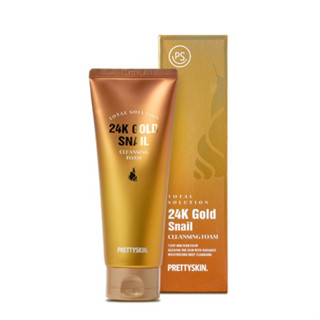 Prettyskin Total Solution 24K Gold Snail Cleanser Foam 150ml