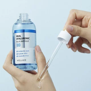 (READY TO SHIP) [WELLAGE] REAL HYALURONIC BLUE 100 AMPOULE 60ml 1+1 (หลัก + รีฟิล)_จากเกาหลี