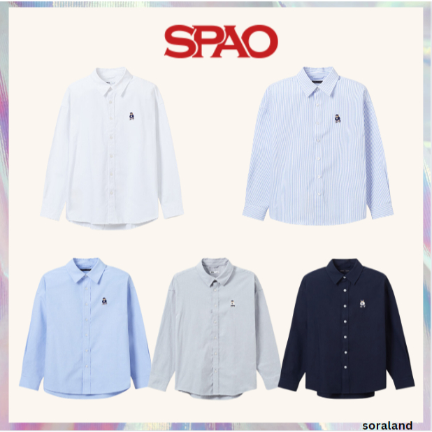 Spao เสื้อ Oxford Overfit Unisex 5 สี