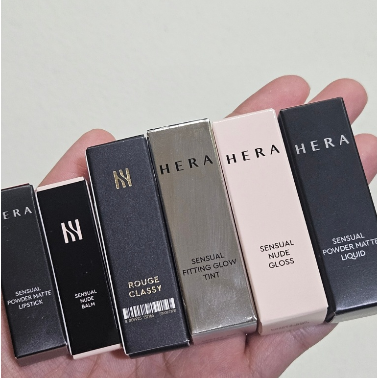 [HERA] Mini LIPS (Sensual Nude balm 112,174 /Powder Matte Liquid 133, 145, 426 /Nude Gloss 462 /Fitting Glow Tint 184 /Rouge Classy 301, 427 /Powder Matte ลิปสติก, 3 17821)