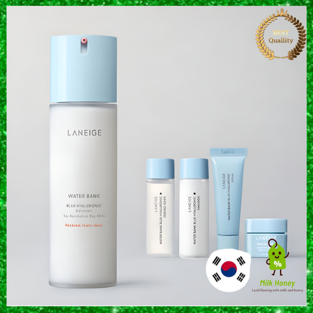 [LANEIGE] Water Bank Blue Hyaluronic Emulsion (120ml) + ชุดทดลอง 4 ชิ้น | สําหรับผิวธรรมดาถึงผิวแห้ง