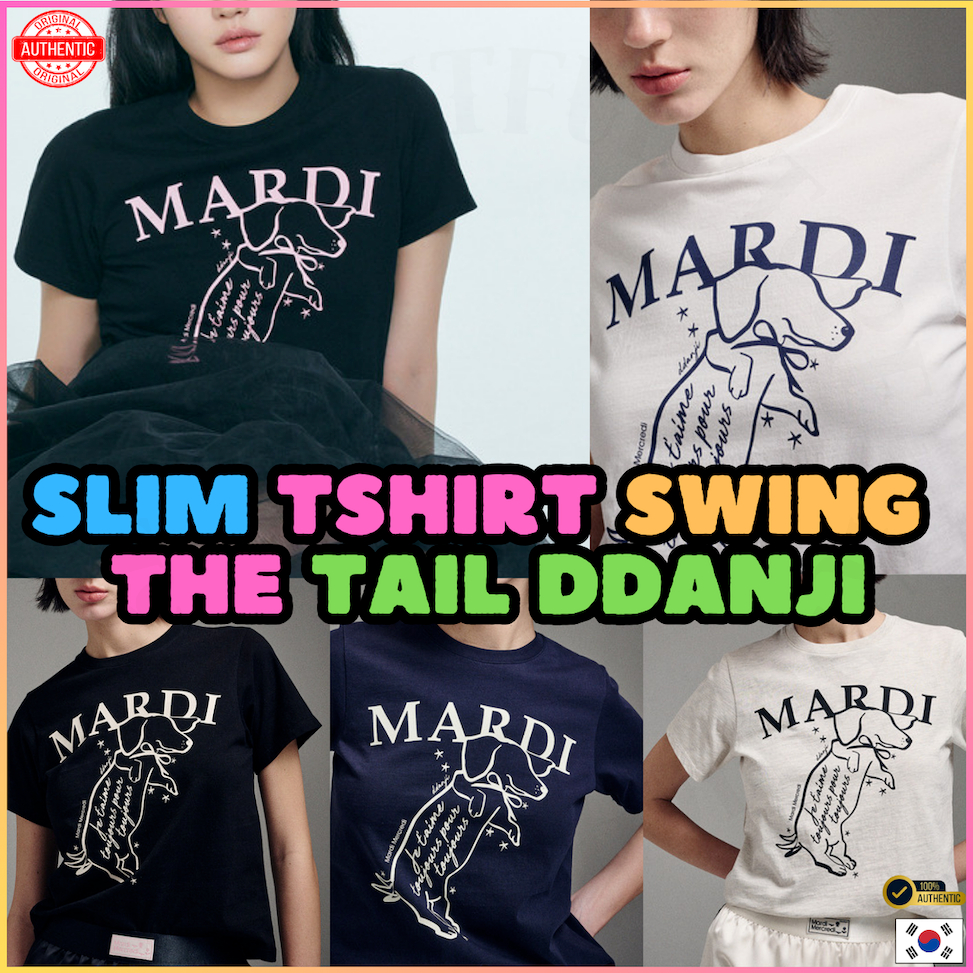 [Mardi Mercredi] SLIM TSHIRT SWING THE TAIL DDANJI /เสื้อ mardi แท้