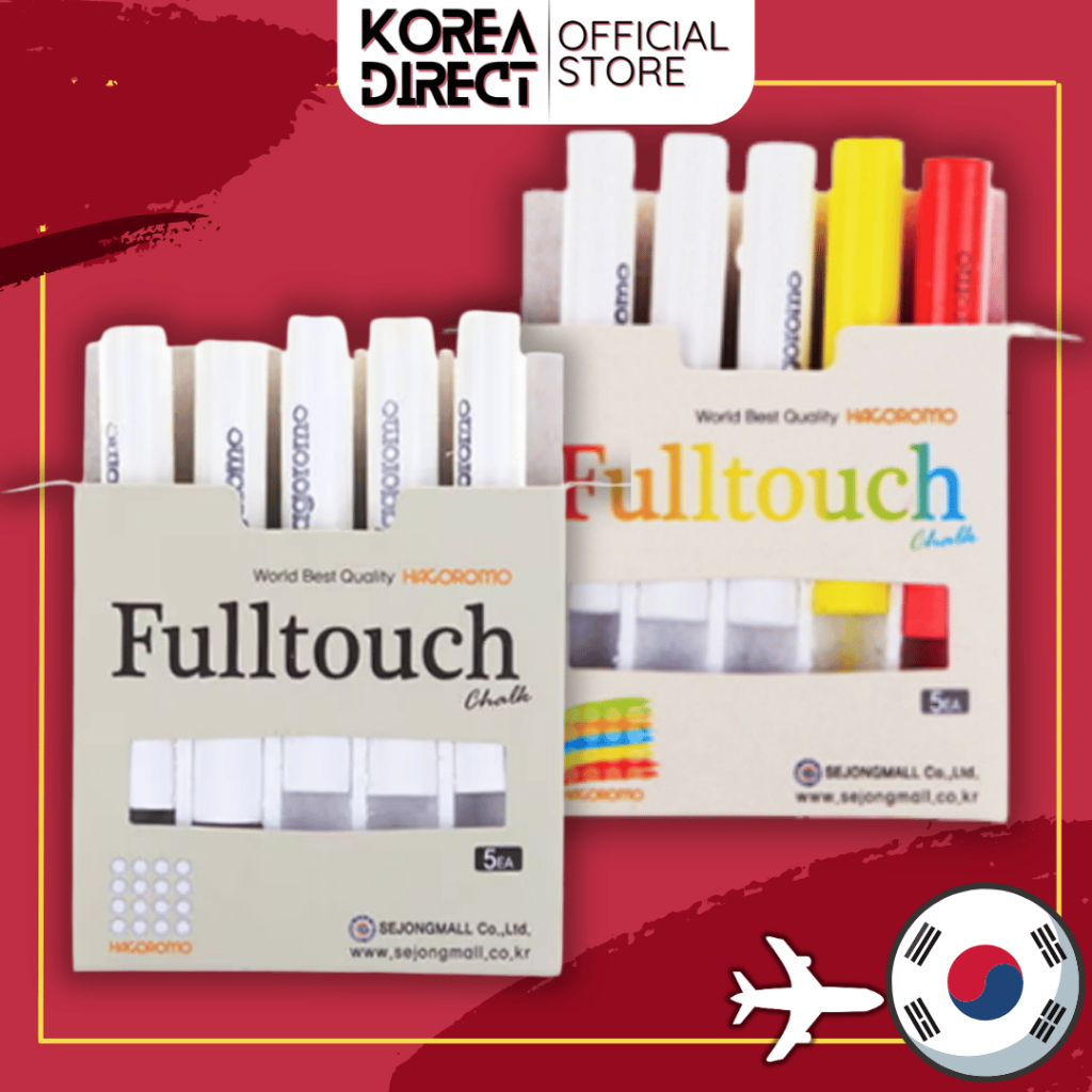 Hagoromo Fulltouch Color Chalk 1 กล่อง 5 ชิ้น สีขาว 3 สี