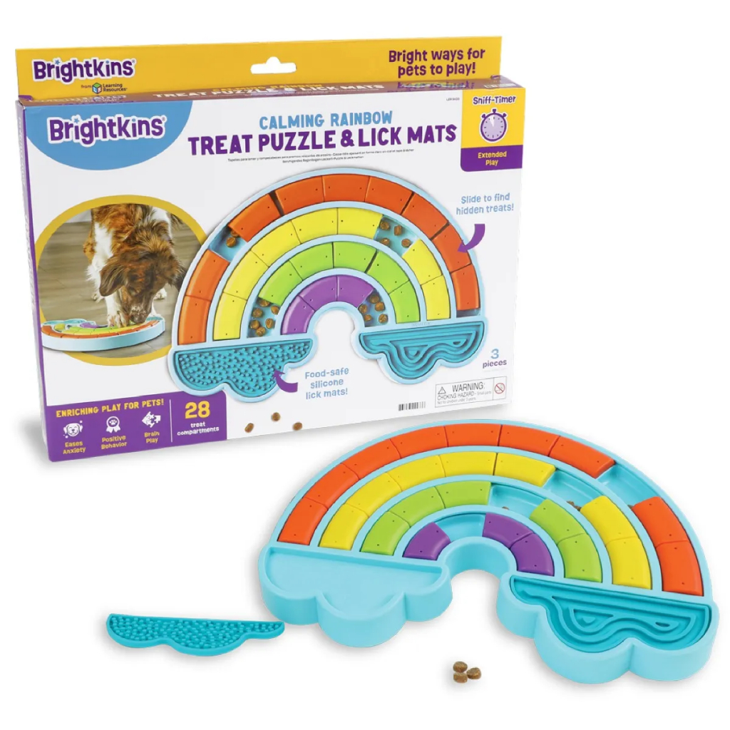 [Brightkins] Calming Rainbow Treat Puzzle & Lick Mats for Dogs