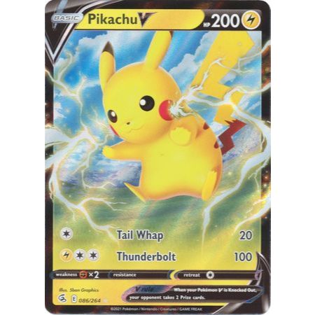 การ์ดโปเกมอน TCG Pikachu V SS Fusion Strike 086/264 Ultra