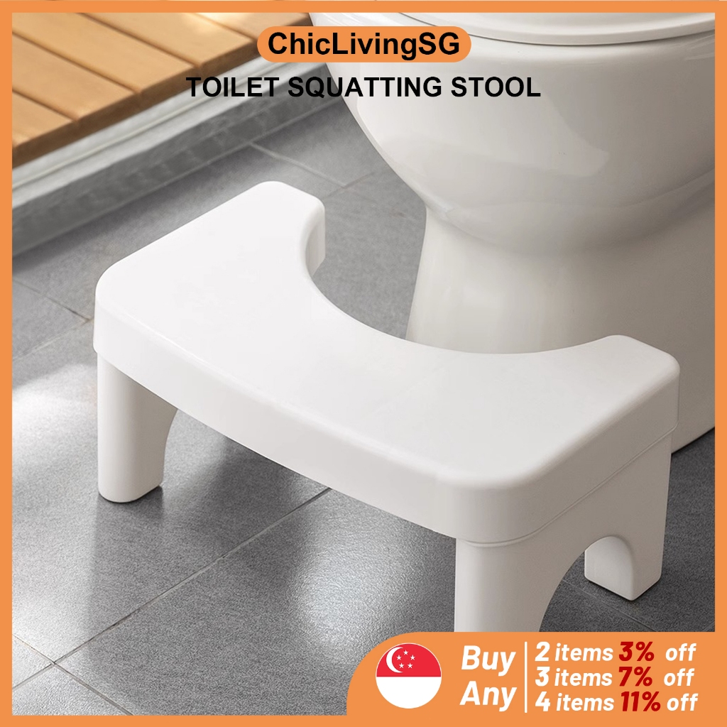 [SG] Toilet Stool Squat Aid Step Stool Non-Slip Bathroom Foot Rest Constipation Relief Kids Potty Tr