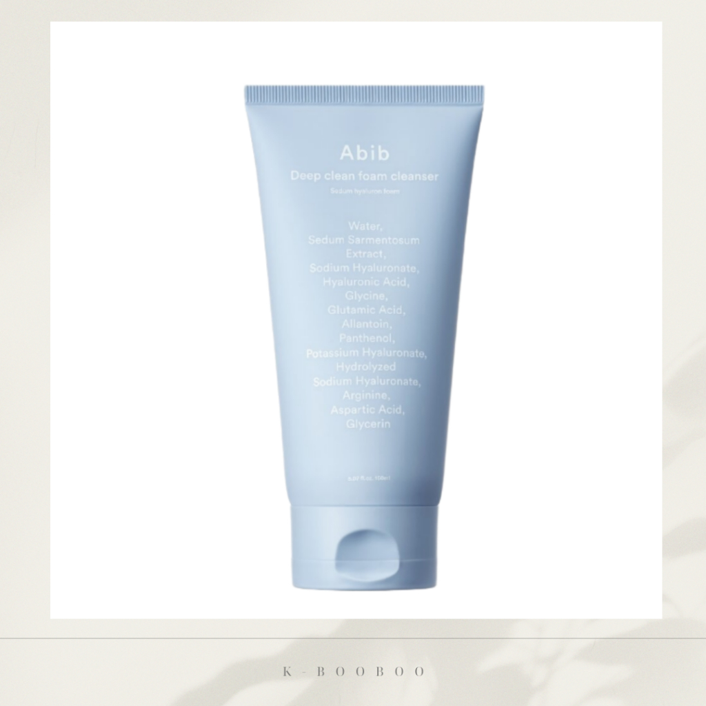 [ABIB] Deep Cleansing Foam Cleanser – Sedum & Hyaluron 150ml  | โฟมล้างหน้าล้ำลึก ชุ่มชื้น อ่อนโยนต่อผิว 150ml