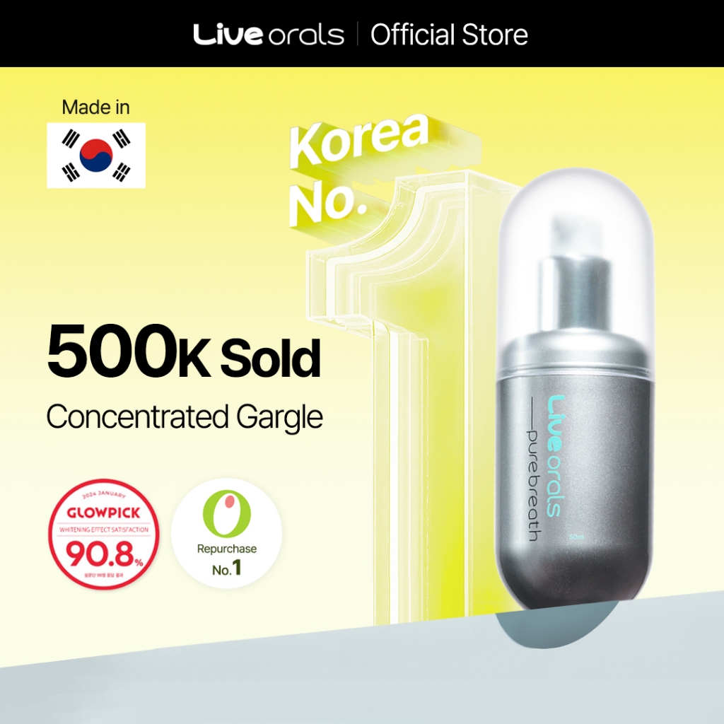 Liveorals PureBreath Concentrated Gargle Essence 50ml | 114x เข้มข้น | วันดรอป มิราเคิล