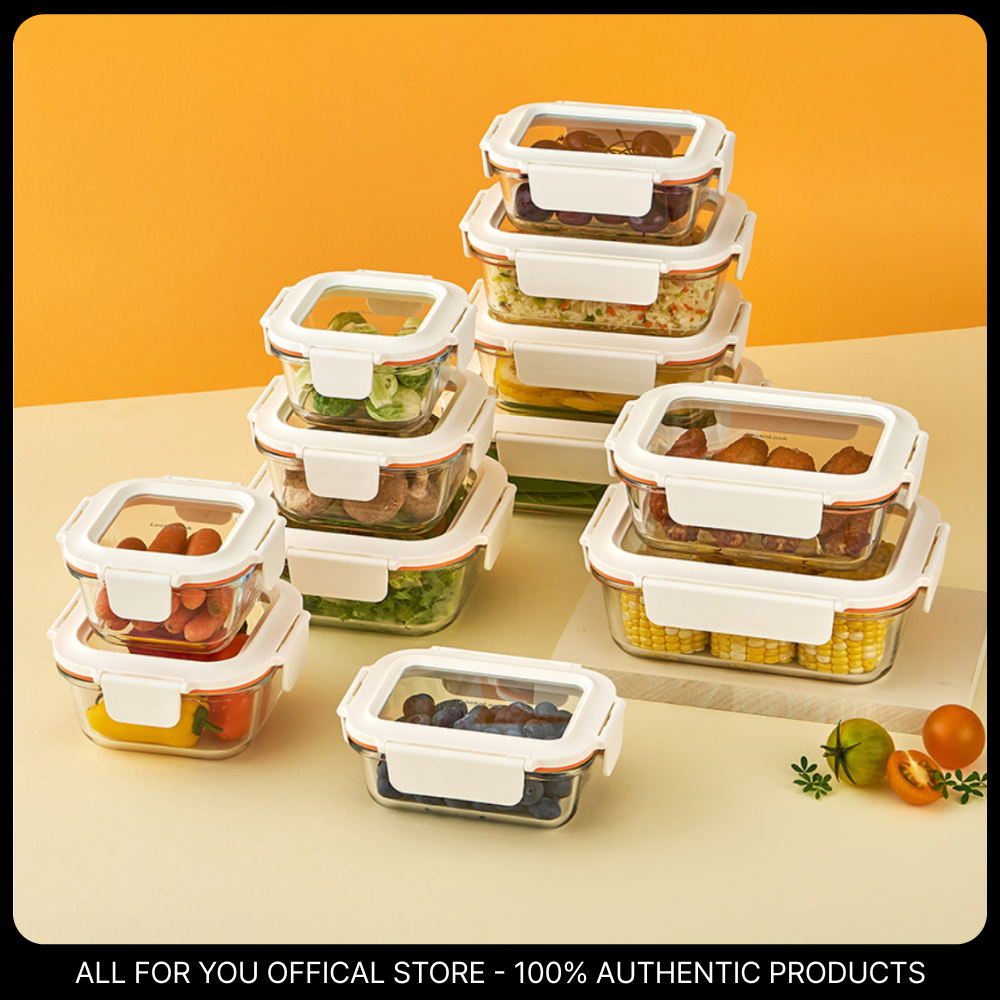 [LOCKNLOCK] The Cube กล่องใส่อาหารแก้วพร้อมฝาปิด