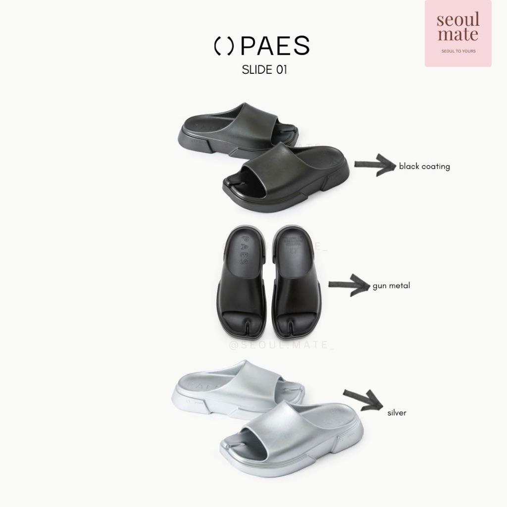 [จากเกาหลี ] รองเท้าแตะ PAES Slide 01