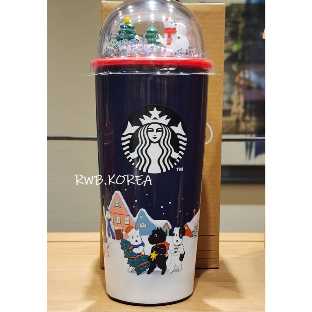 【โปรดยืนยันรายละเอียดก่อนที่จะทำการสั่งซื้อ!!!】 2024 แก้วสตาร์บัคส์เกาหลี Starbucks Korea Holiday Friends Chubby dome Tumbler 473ml/ 16oz
