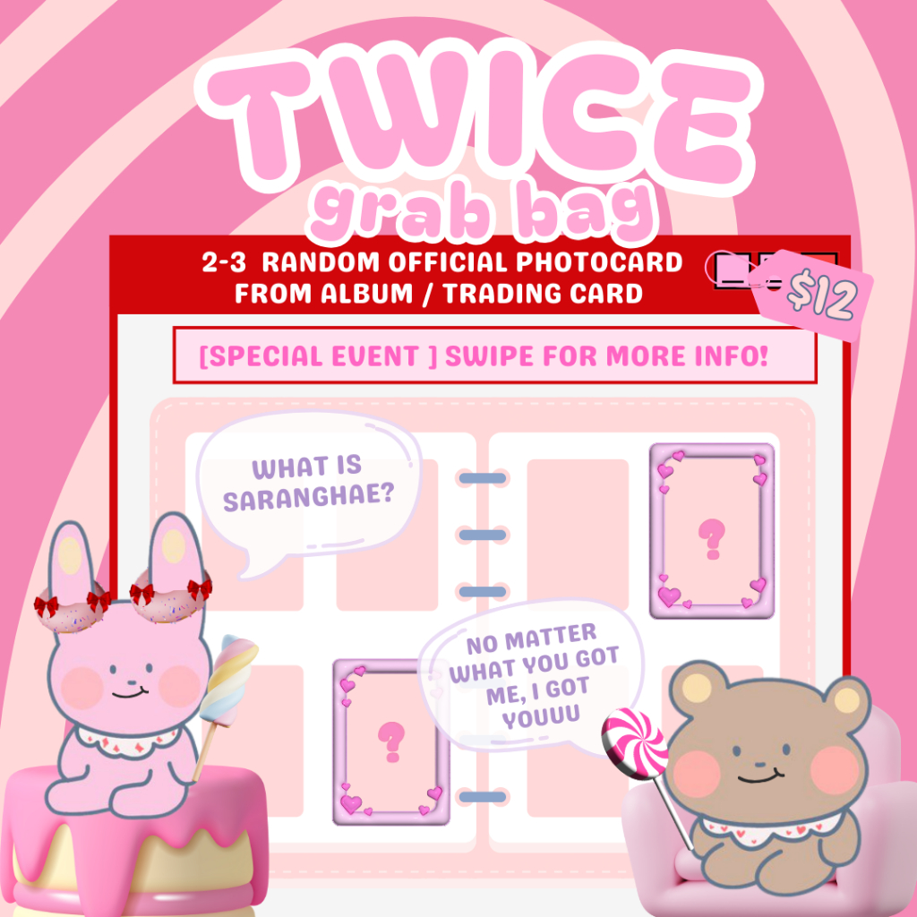 [TWICE PHOTOCARD GRAB BAG] TWICE Photocard Lucky Bag / กระเป๋าคว้าโฟโต้การ์ด
