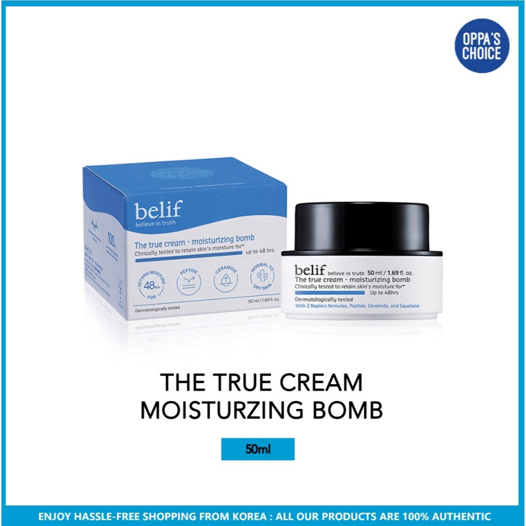 [แท้/พร้อมส่ง] BELIF THE TRUE CREAM( ครีม) MOISTURIZING BOMB 50ml