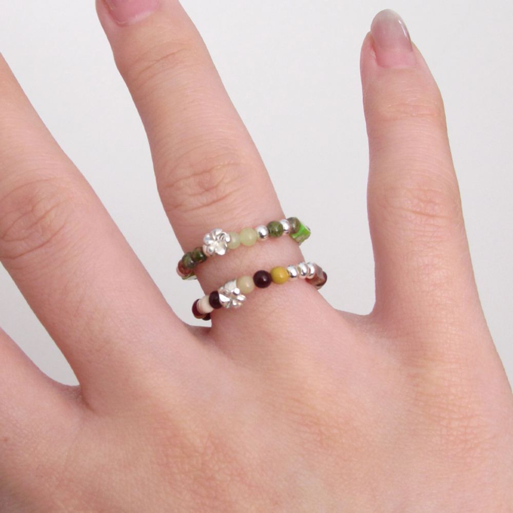 [CCNMADE] Wish Silver Ring / Kingstone Plumeria Ring (7 สี)