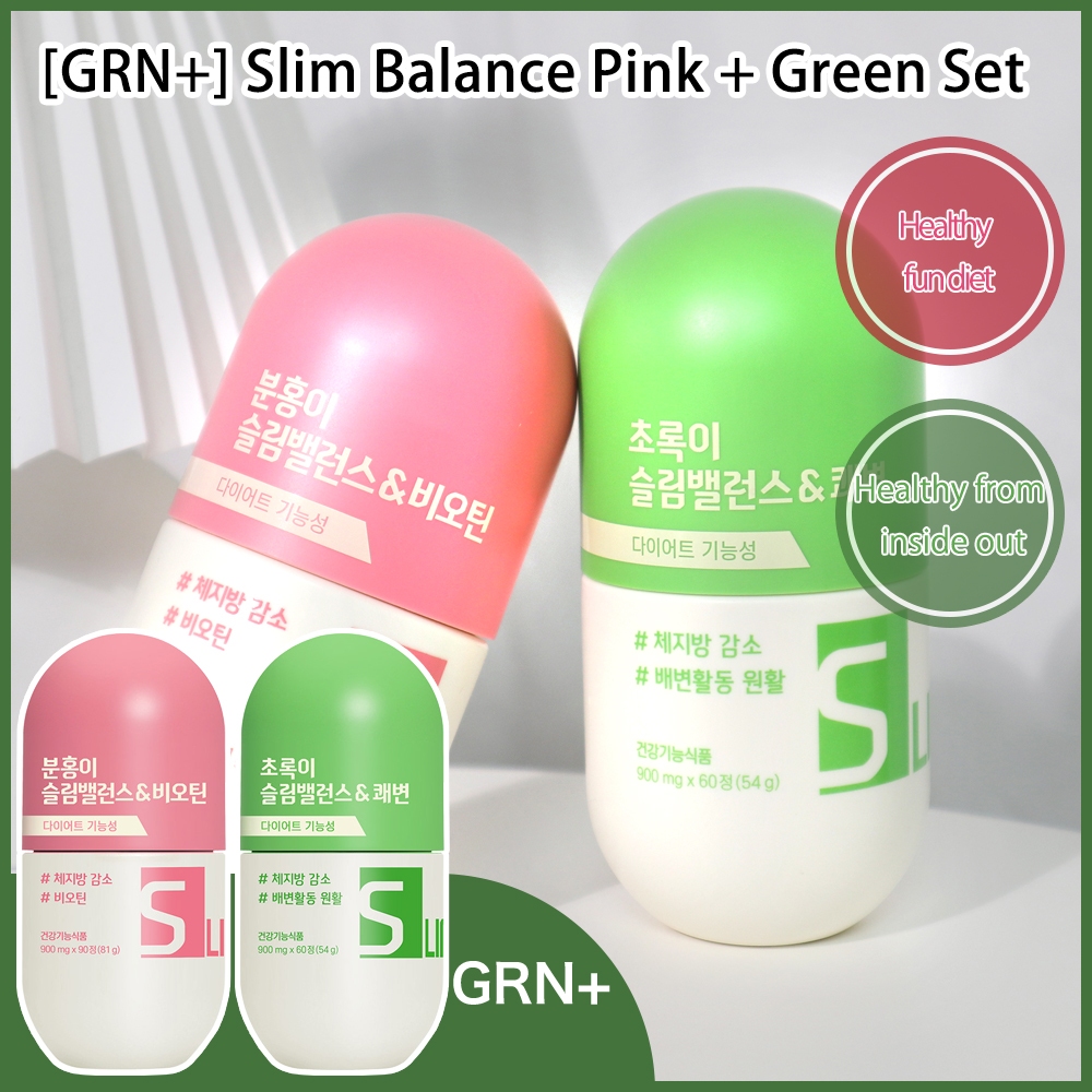 [GRN+] Slim Balance Pink + Green Set