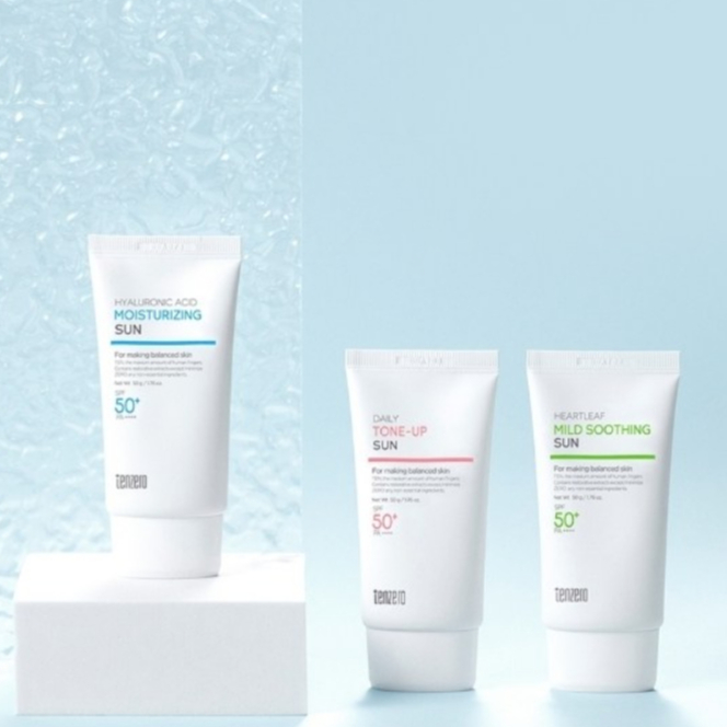 Tenzero Daily Tone-up Sun Heartleaf Mild Soothing Sunscreen Hyaluronic Acid Moisturizing Sunblock