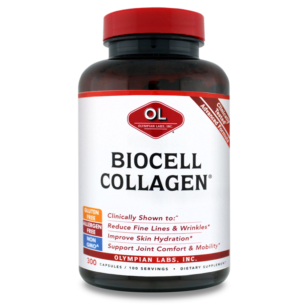 Olympian Labs BioCell Collagen Capsules, 300 Count – Made in USA