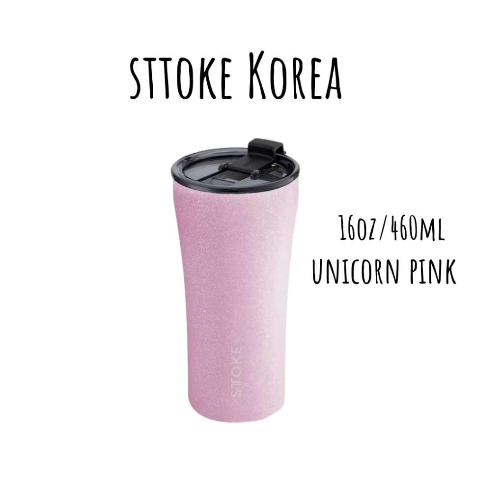 [STTOKE Korea] Unicorn Pink Leakproof Ceramic Insulated Cup 12oz(350ml) / 16oz(460ml)