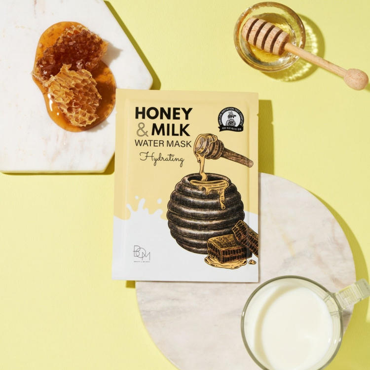Bom Honey And Milk Water Mask - ให้ความชุ่มชื้น