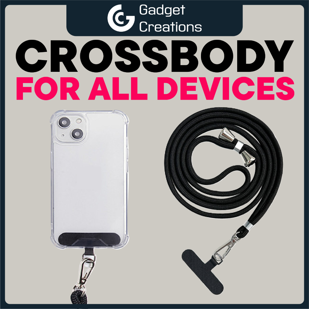เชือกเส้นเล็กโทรศัพท์ Gadget Creations - สายรัดปรับได้แบบครอสบอดี้สากลเข้ากันได้กับ iPhone Android