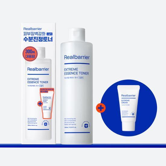 [REALBARRIER] Extreme Essence Toner Light 300ml + Extreme Cream Light 25ml | ชุดผ่อนคลายและให้ความชุ