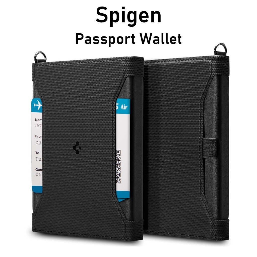 [Spigen] กระเป๋าสตางค์หนังสือเดินทางพร้อมเทคโนโลยี RFID Blocking