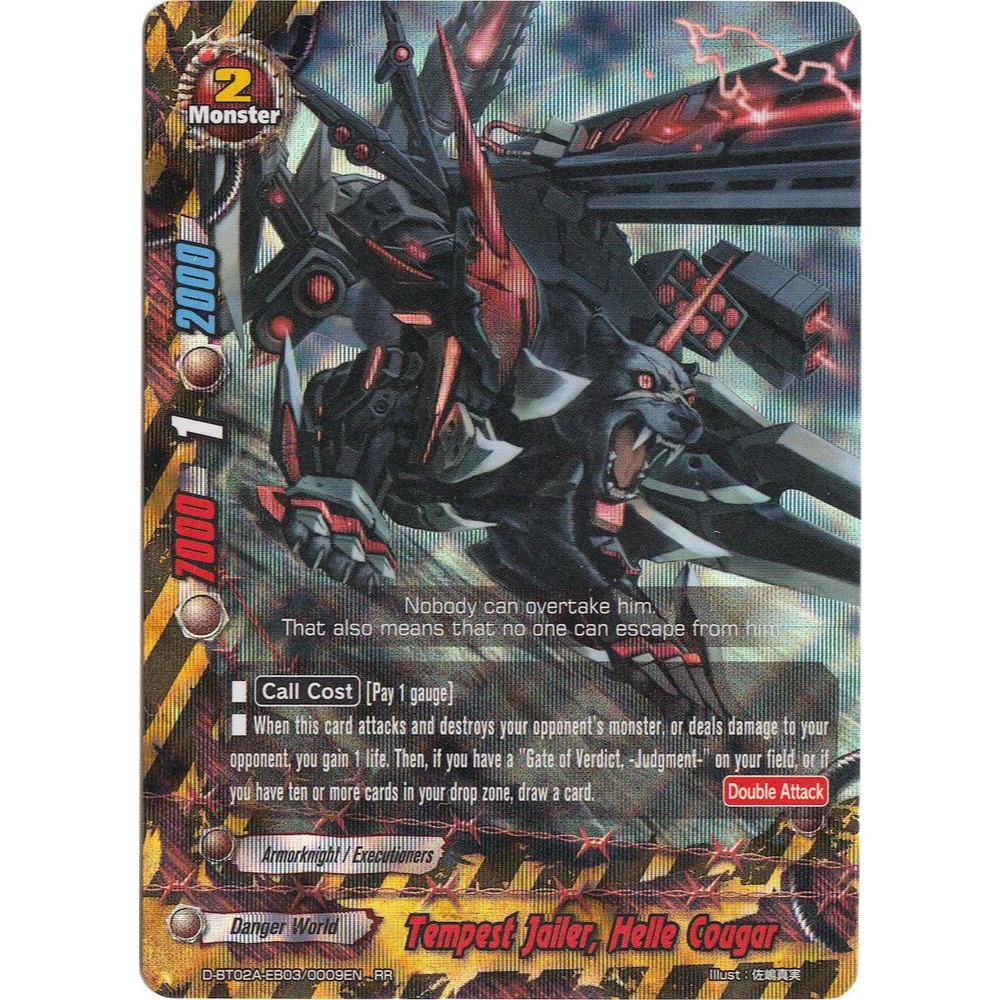 การ์ดเกมอนาคตภาษาอังกฤษ Buddyfight Tempest Jailer, Helle Cougar - D-BT02A-EB03/509EN - Double (RR) F