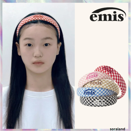 [EMIS] Gingham CHECK HAIRBAND