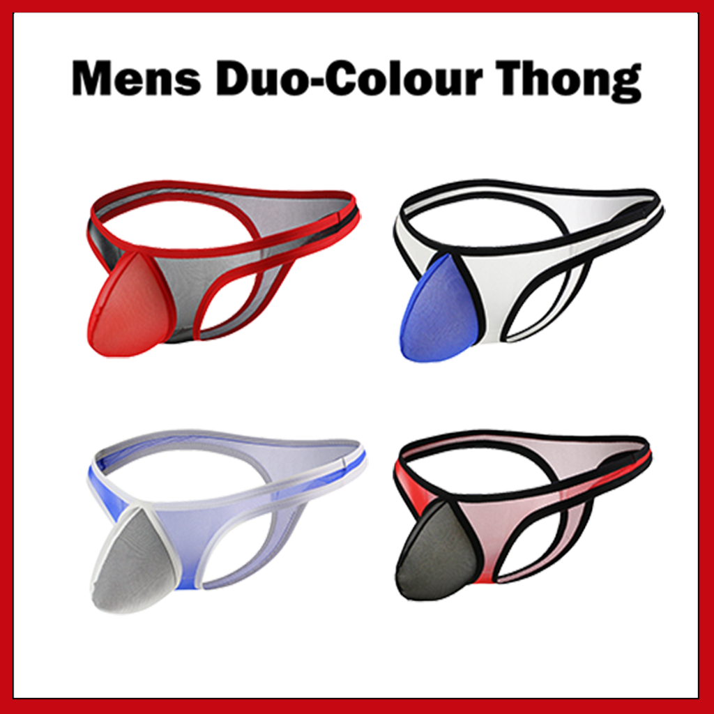 YearnWear Duo Color Men Thong ชุดชั้นในบิกินี่ Brief Men G String Jockstrap Men