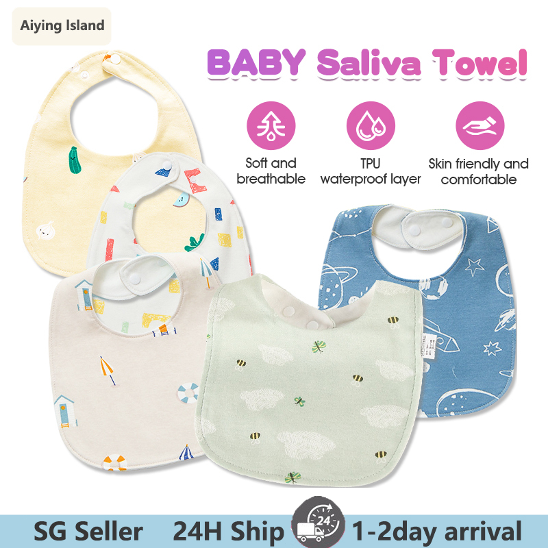 SGBaby Cotton Saliva Towel Waterproof Bib Children Nursing Clothes Protection Children Infant Scarf