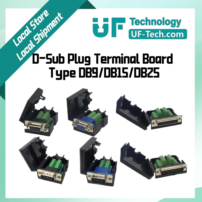 D-sub Plug/Jack Terminal Board ประเภท DB9/DB15/DB25