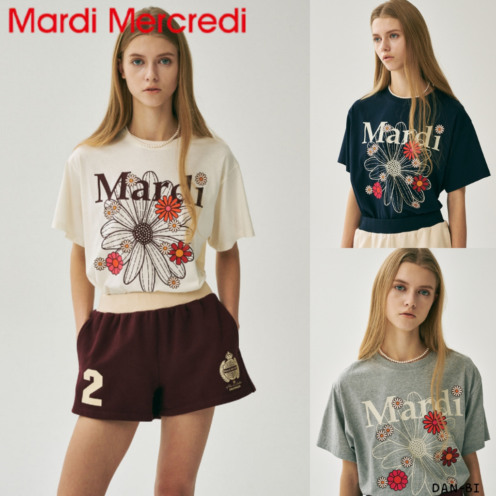 *ใหม่* [MARDI Mercredi]tshirt FLOWERMARDI BLOSSOM_6color / สินค้า KR แท้ 100% / จัดส่งรวดเร็วจาก KR!