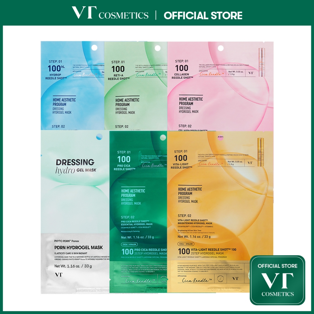 [VT] Reedle Shot 2Step Hydrogel mask 1 ชิ้น Quick Soothing, Ampoule Gel mask [Official Flagship]