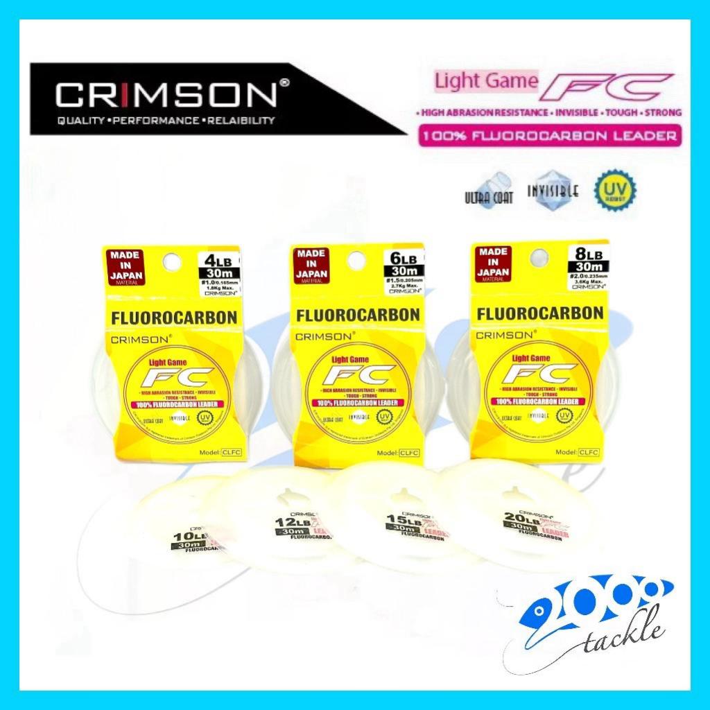Crimson LIGHT GAME ตกปลา Fluorocarbon Shock Leader สําหรับ Ajing, Eging และ Luring