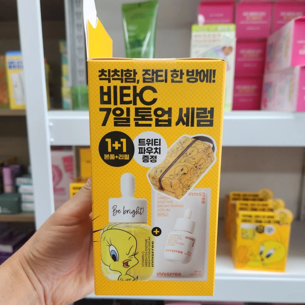 Innisfree Green Tea Enzyme Brightening Serum 30ml Set thumbnail 3