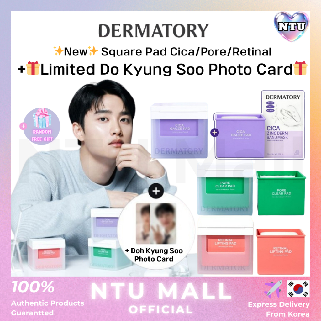 Dermatory Pro Trouble Pore Clear Pad / Pore Clear / Retinal Lifting 1+1+การ์ดภาพถ่าย Do Kyungsoo