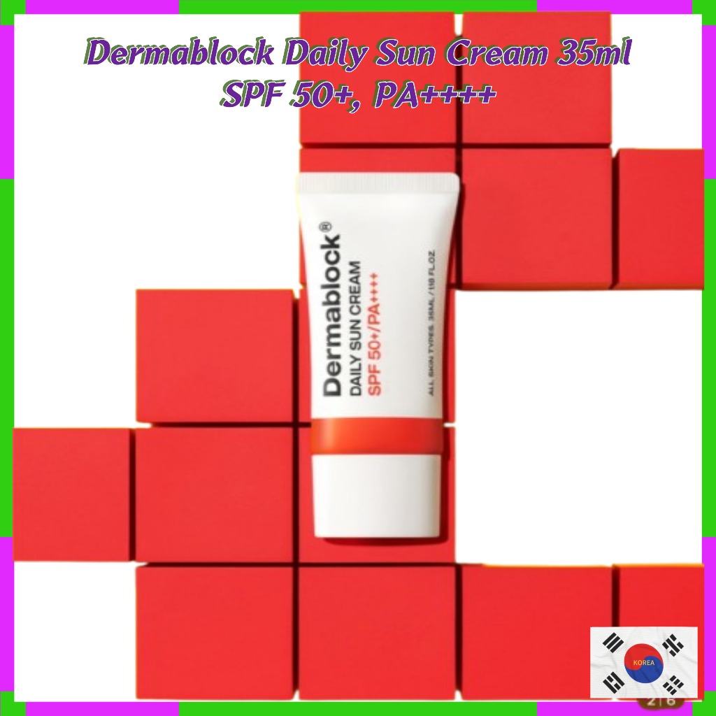 Dermablock Daily Sunscreen 35ml - SPF50+ PA++++ ป้องกันรังสียูวีที่แข็งแกร่ง ให้ความชุ่มชื้น ปกป้องผิว