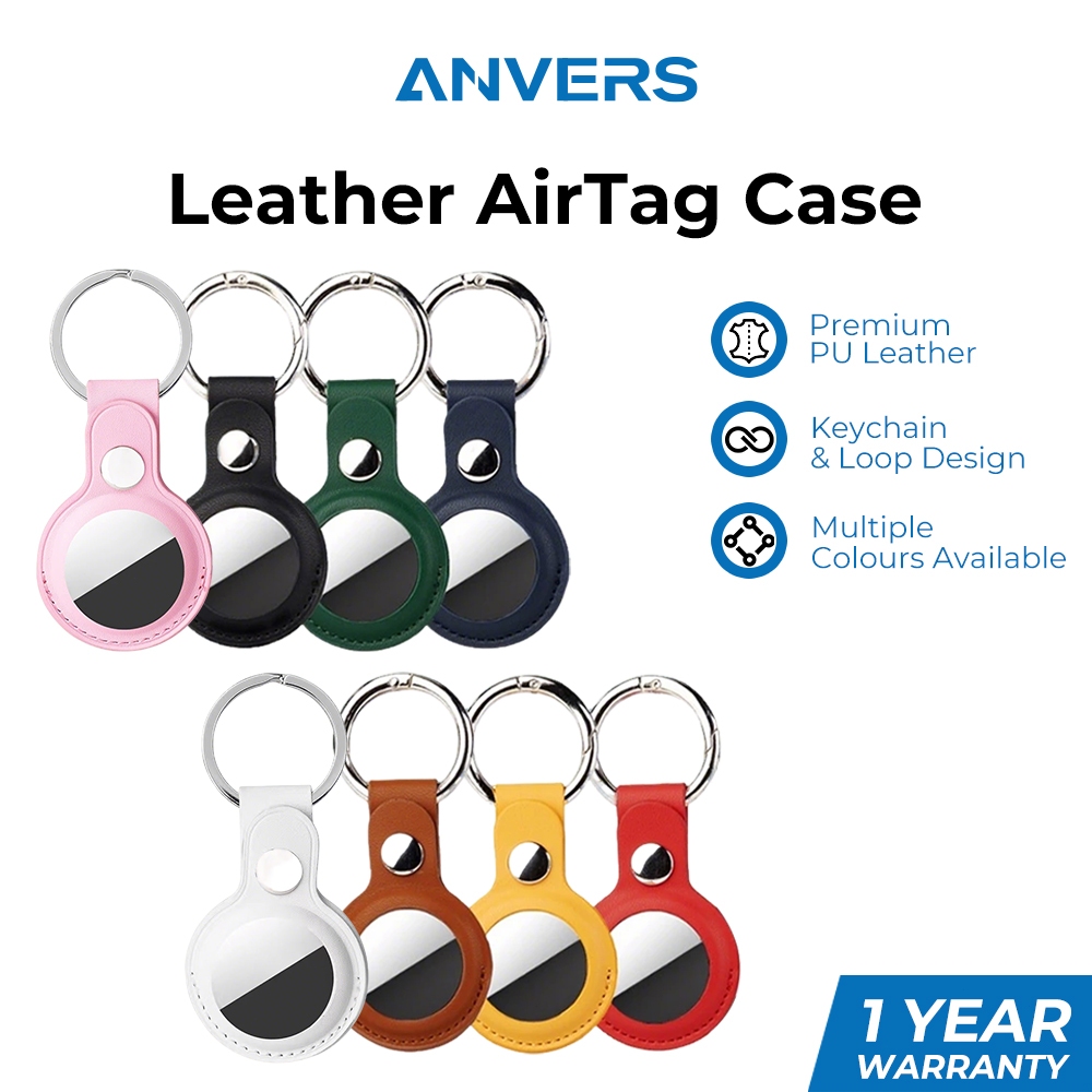 ที่วางเคส Airtag หนังระดับพรีเมียม | ฝาครอบพวงกุญแจ Airtag | วนซ้ํา Airtag สําหรับ Apple Airtag