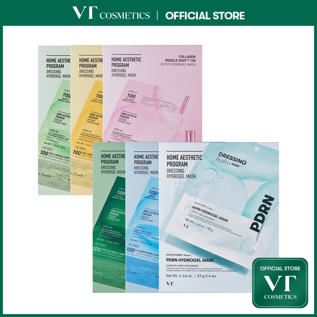 [VT] Reedle Shot 2Step Hydrogel mask 4 ชิ้น Set Quick Soothing, Ampoule Gel mask [เรือธงอย่างเป็นทางการ]