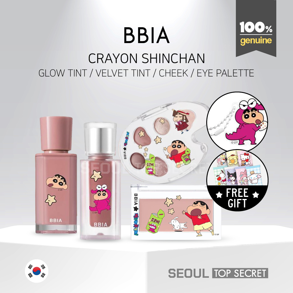 [BBIA X CRAYON SHINCHAN] 15 Spring Bottle / V52 Velvet Tint / Glow Tint / Eye Palette/ Downy Cheek
