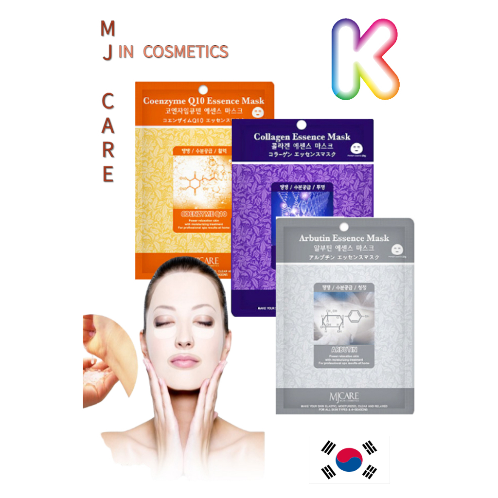 [MJ Care] Essence Mask Pack 30 แผ่น (3 ประเภท x 10 แผ่น) - One Mask a Day