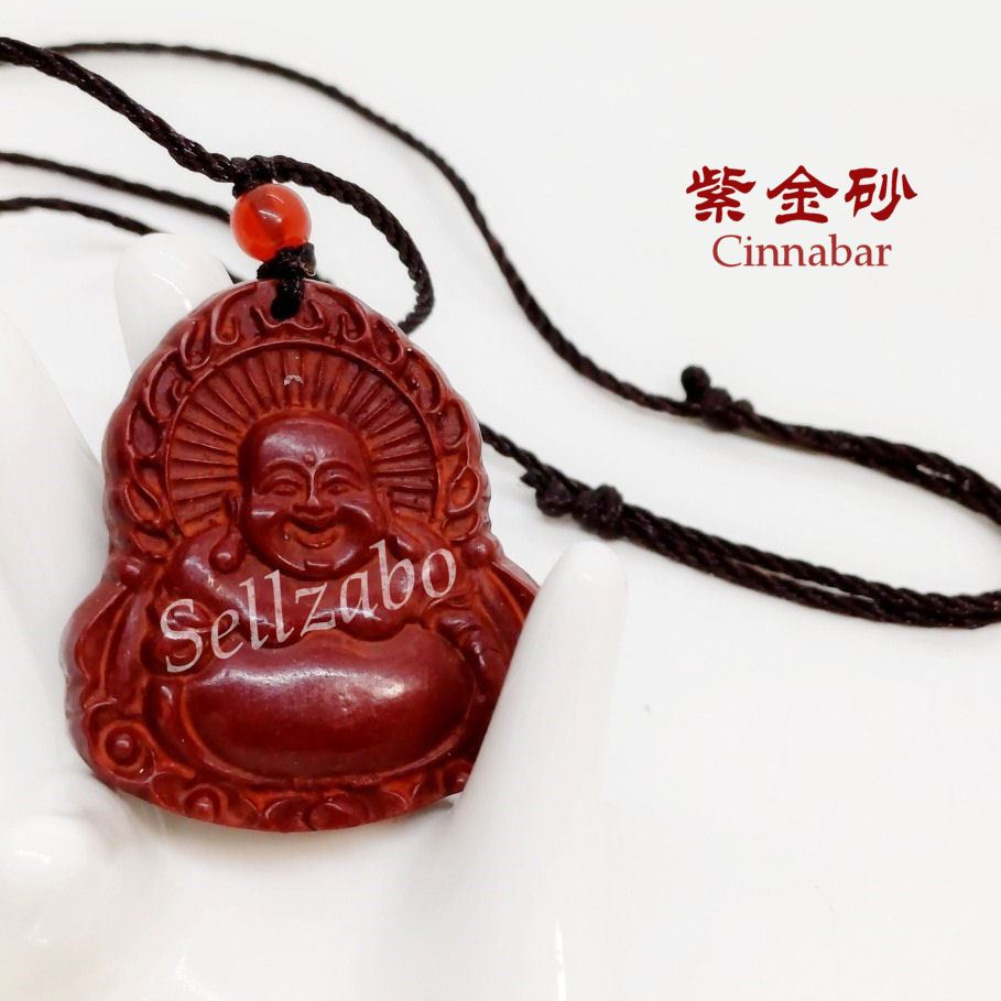 CCC Red Cinnabar Maitreya หัวเราะพระพุทธรูปสายคล้องคอ 紫金 Goon 2 ขวบ สร้อยคอ สวมสร้อยคอ Cinnabaris 7t