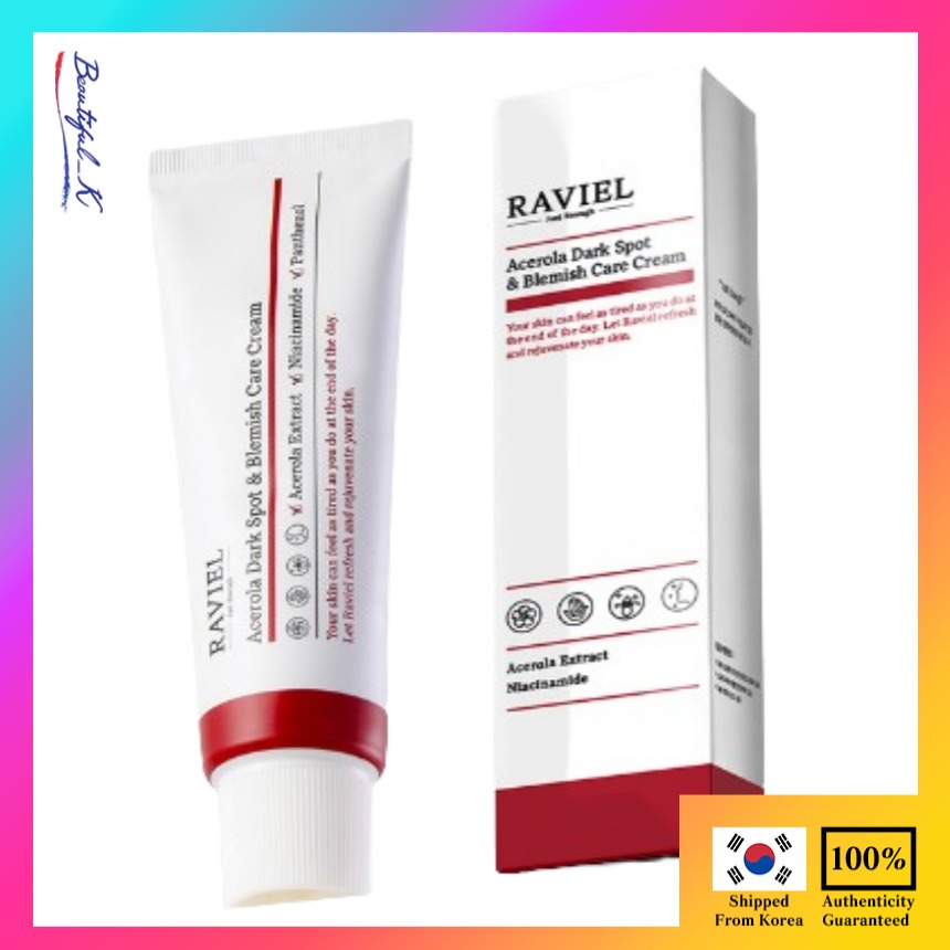 Raviel อะเซโรลา จุดด่างดํา & ครีมบํารุงผิวฝ้า 50ml _Beautiful_K