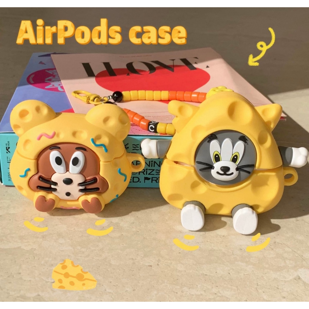 Tom and Jerry Cheese Cute AirPod Case AirPod Pro 2 AirPod 1 2 3